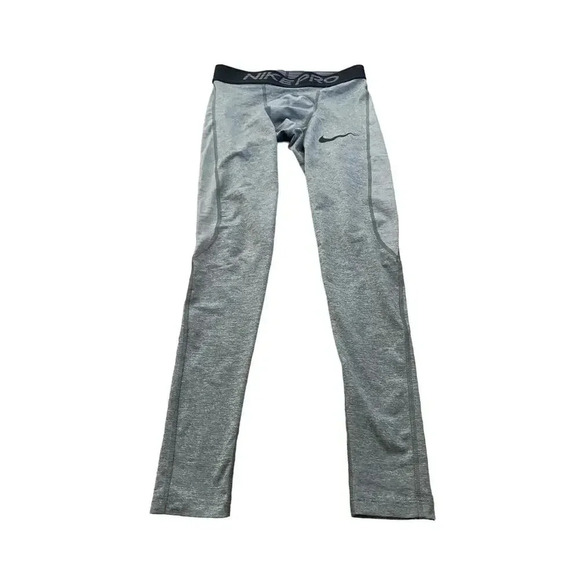 Nike Pro Gray Dri-Fit Compression Tights Athletic Pants Size Small - Picture 1 of 5